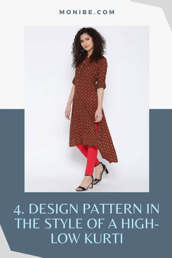 4. Design pattern in the style of a high-low Kurti