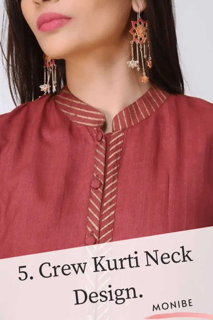 Crew kurti neck design