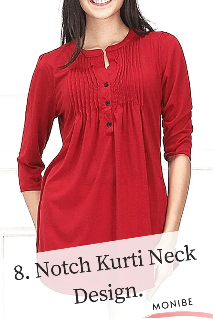 Notch Neck kurti design
