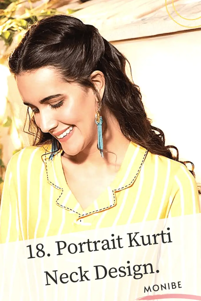 Portrait kurti Neck design