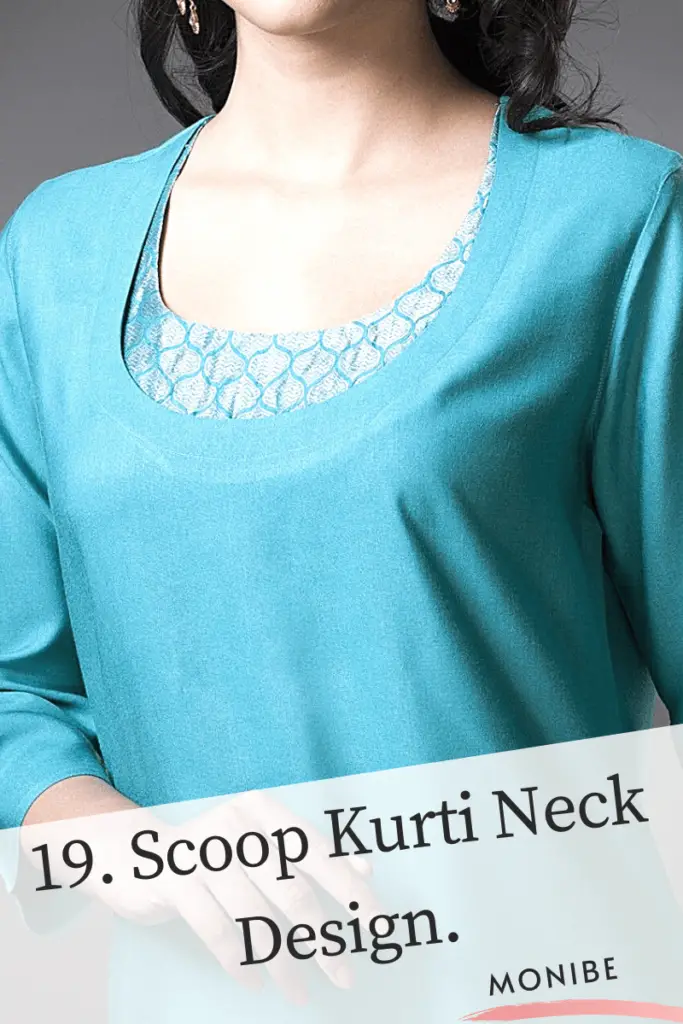 Scoop kurti Neck design