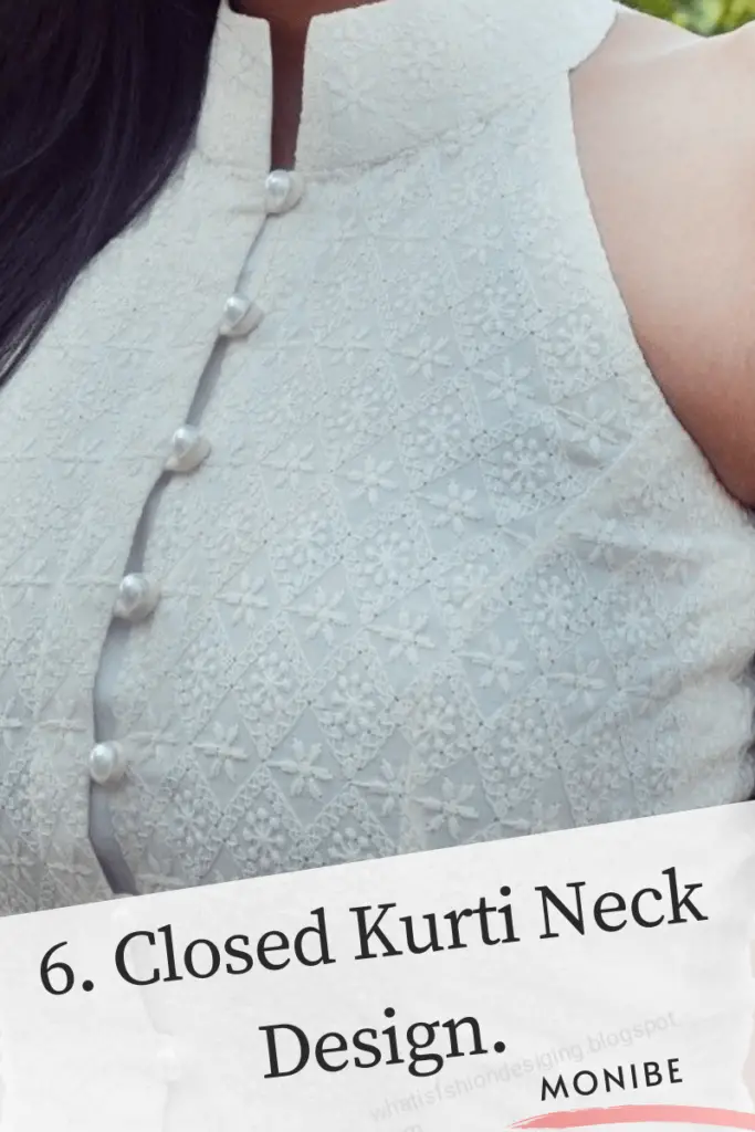 closed neck kurti design