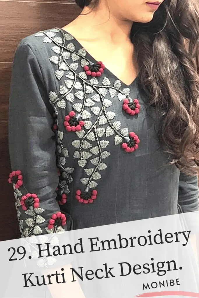 kurti neck design hand embroidery