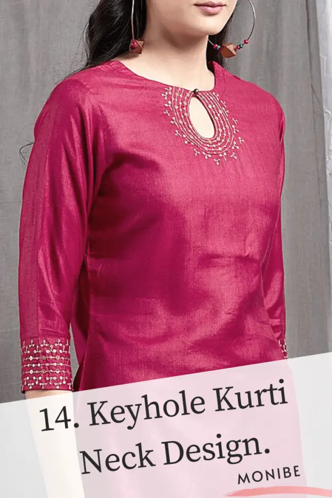 keyhole neck design for kurti
