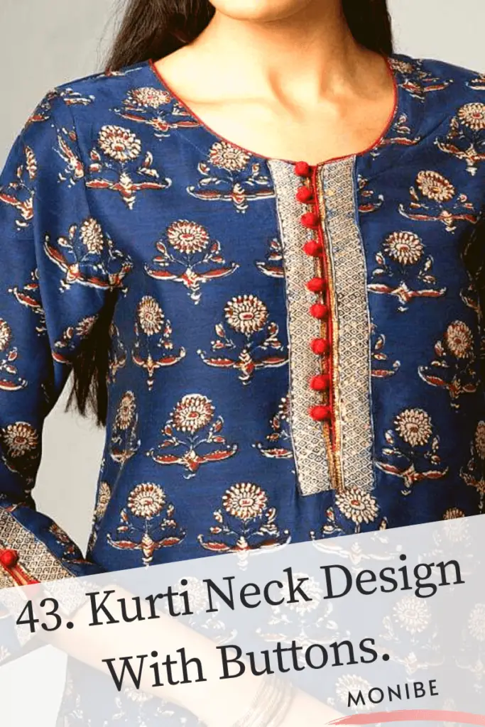 kurti neck design with buttons 1