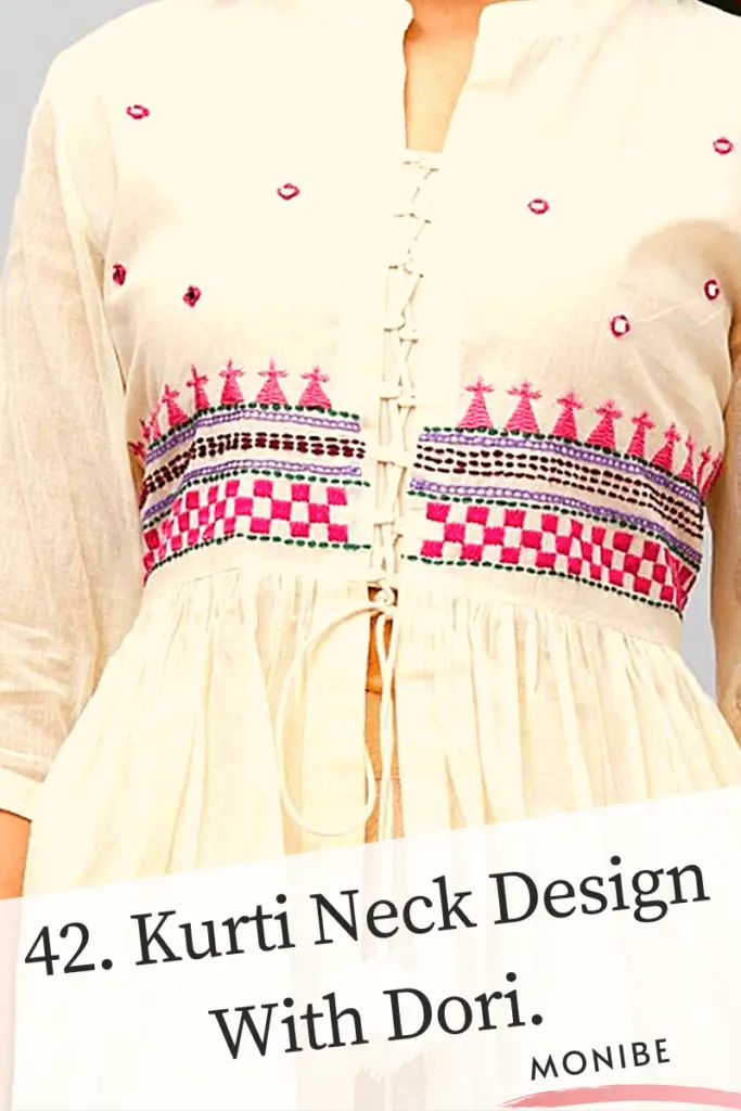 kurti neck design with dori