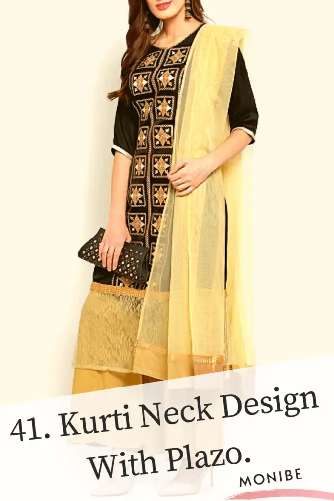 kurti neck design with plazo
