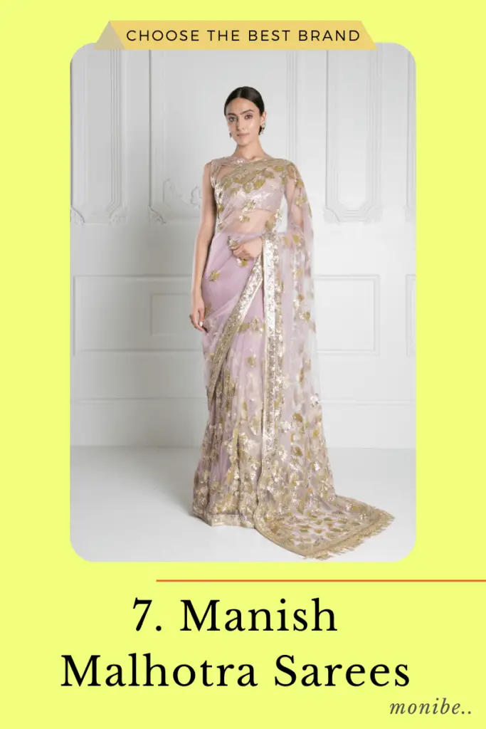 women wearing a Manish Malhotra brand saree