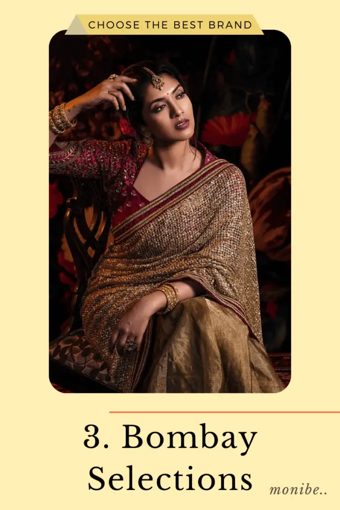 women wearing a luxury Bombay Selections brand saree