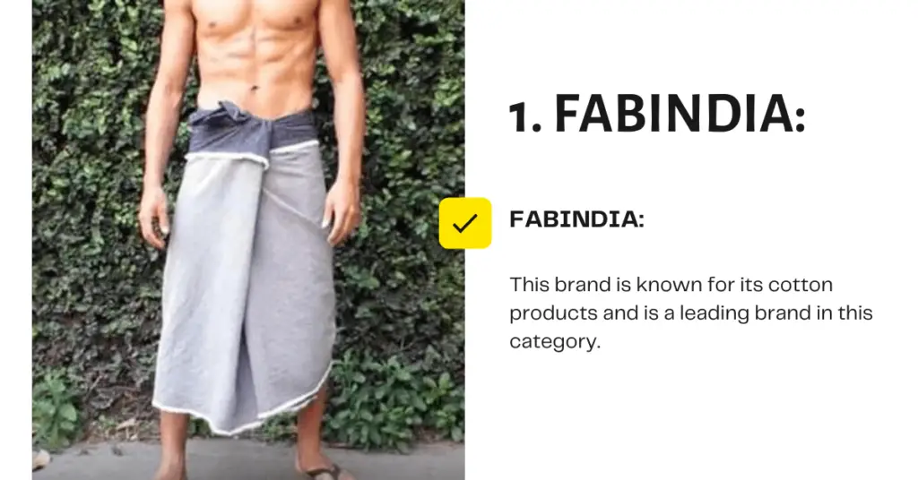fabindia on of best lungi brands in India