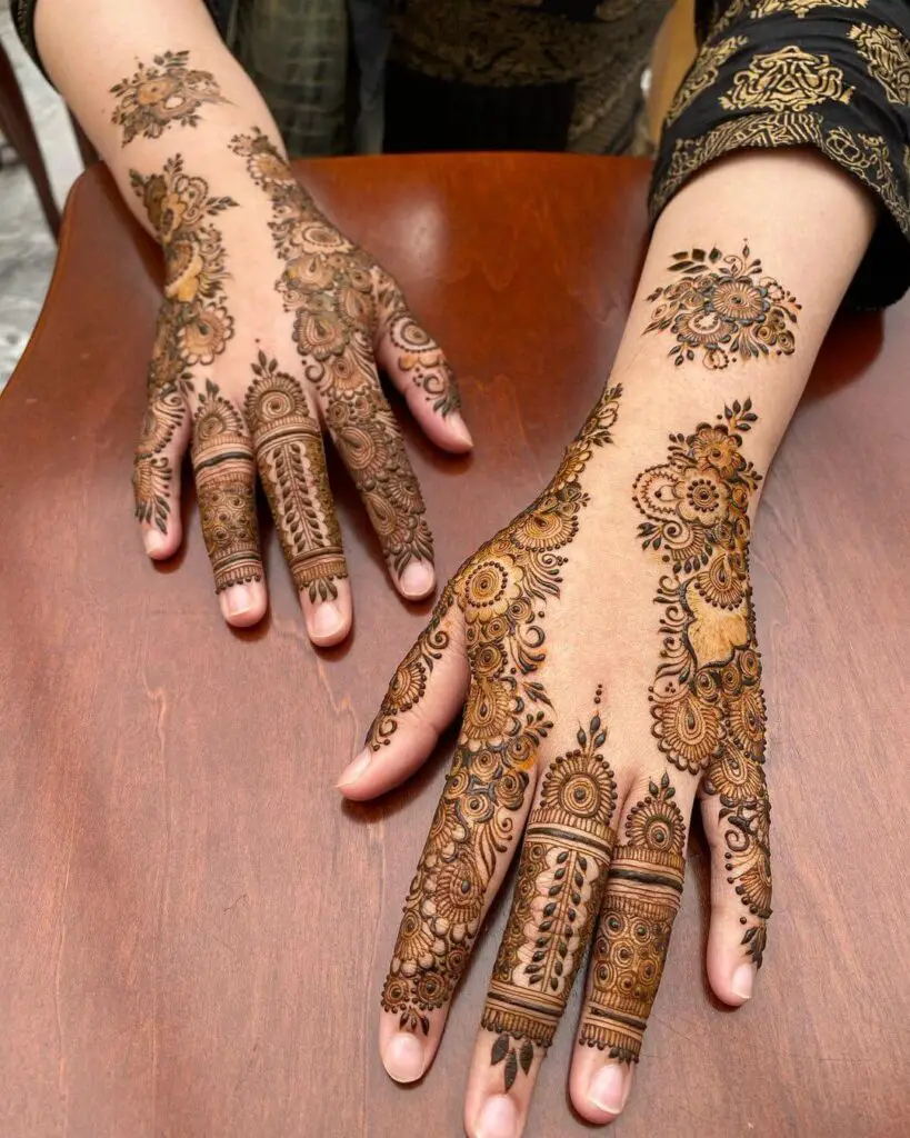 Sindoor Daan inspired Bridal Mehndi Design