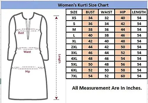How to measure Kurti Size